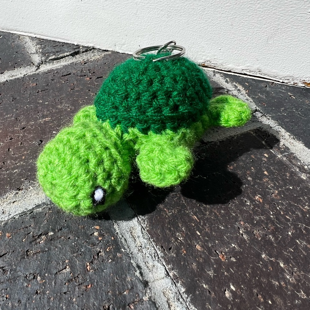 3/$20 Hand Crocheted Baby Sea Turtle Keychain! - Picture 3 of 9
